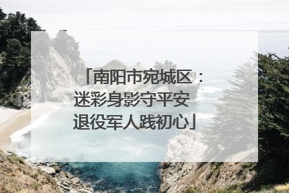 南阳市宛城区：迷彩身影守平安 退役军人践初心