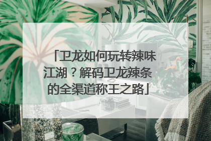 卫龙如何玩转辣味江湖？解码卫龙辣条的全渠道称王之路