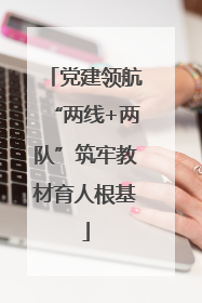 党建领航“两线+两队”筑牢教材育人根基