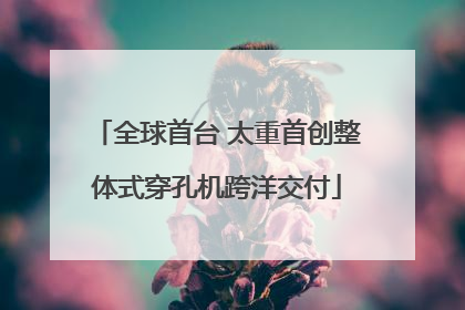 全球首台 太重首创整体式穿孔机跨洋交付