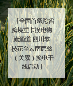 全国首条跨省跨境重卡换电物流通道 四川攀枝花至云南磨憨（关累）换电干线启动