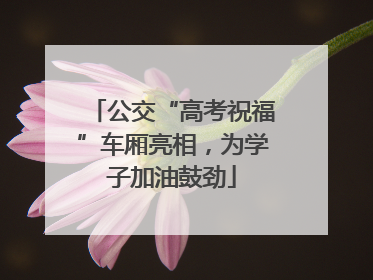 公交“高考祝福”车厢亮相，为学子加油鼓劲