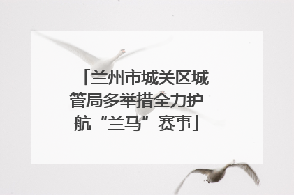 兰州市城关区城管局多举措全力护航“兰马”赛事