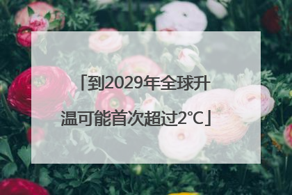 到2029年全球升温可能首次超过2℃