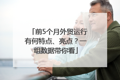 前5个月外贸运行有何特点、亮点？一组数据带你看