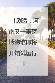 剧透：河南又一重磅博物馆即将开馆试运行