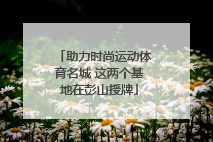 助力时尚运动体育名城 这两个基地在彭山授牌
