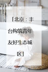 北京：丰台构筑青年友好生态城区