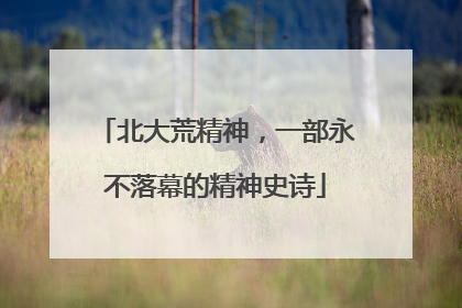 北大荒精神，一部永不落幕的精神史诗