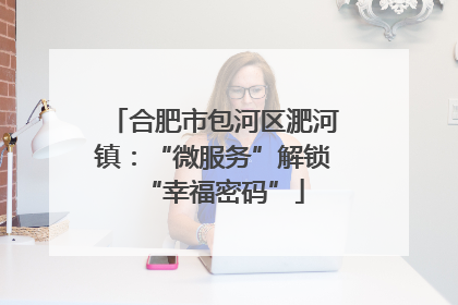 合肥市包河区淝河镇：“微服务”解锁“幸福密码”