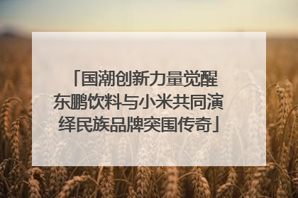 国潮创新力量觉醒 东鹏饮料与小米共同演绎民族品牌突围传奇