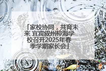 家校协同，共育未来 宜宾叙州樟海学校召开2025年春季学期家长会