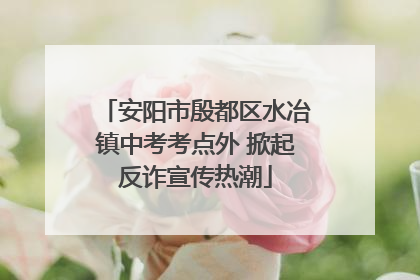 安阳市殷都区水冶镇中考考点外 掀起反诈宣传热潮
