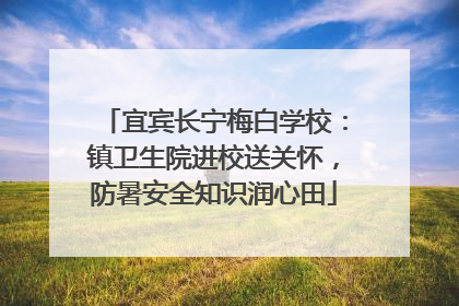 宜宾长宁梅白学校：镇卫生院进校送关怀，防暑安全知识润心田
