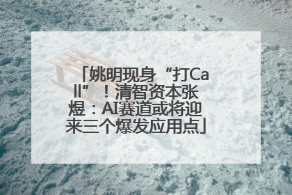 姚明现身“打Call”！清智资本张煜：AI赛道或将迎来三个爆发应用点