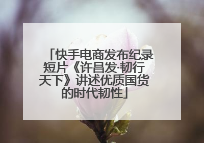 快手电商发布纪录短片《许昌发·韧行天下》讲述优质国货的时代韧性