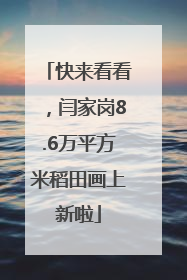 快来看看，闫家岗8.6万平方米稻田画上新啦