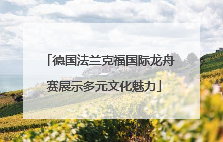 德国法兰克福国际龙舟赛展示多元文化魅力