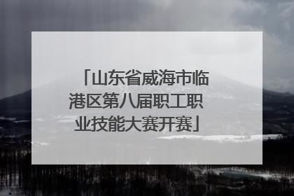 山东省威海市临港区第八届职工职业技能大赛开赛