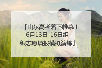 山东高考落下帷幕！6月13日-16日组织志愿填报模拟演练