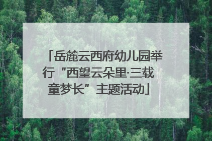 岳麓云西府幼儿园举行“西望云朵里·三载童梦长”主题活动