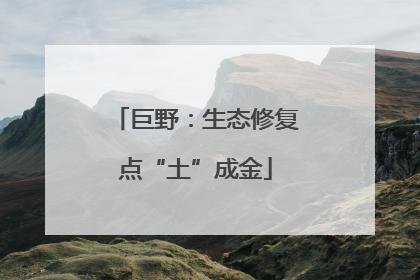 巨野：生态修复点“土”成金
