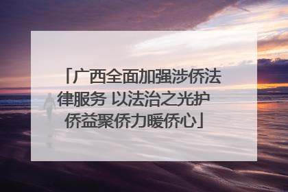 广西全面加强涉侨法律服务 以法治之光护侨益聚侨力暖侨心