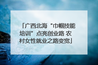 广西北海“巾帼技能培训”点亮创业路 农村女性就业之路变宽
