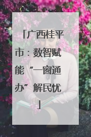 广西桂平市：数智赋能“一窗通办”解民忧