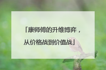 康师傅的升维博弈，从价格战到价值战