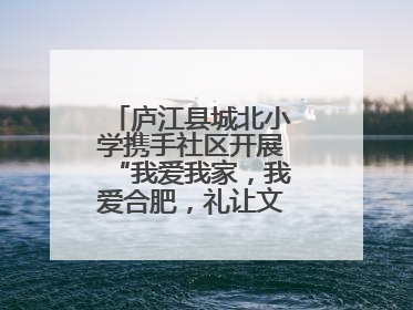 庐江县城北小学携手社区开展“我爱我家，我爱合肥，礼让文明”实践活动