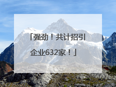 强劲！共计招引企业632家！