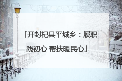 开封杞县平城乡：履职践初心 帮扶暖民心