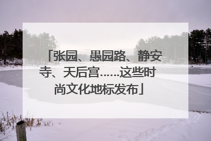 张园、愚园路、静安寺、天后宫……这些时尚文化地标发布