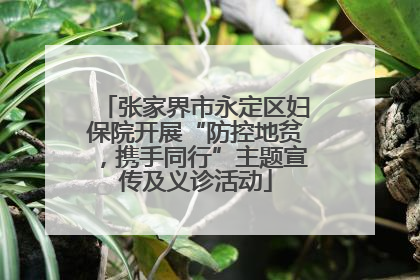 张家界市永定区妇保院开展“防控地贫，携手同行”主题宣传及义诊活动