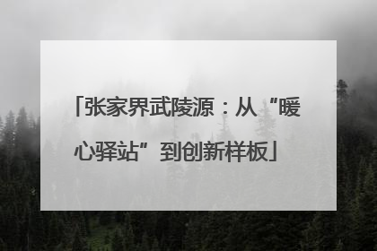 张家界武陵源：从“暖心驿站”到创新样板