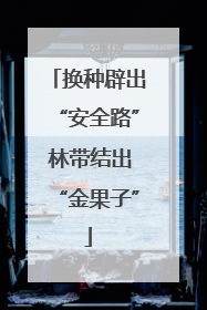 换种辟出“安全路” 林带结出“金果子”