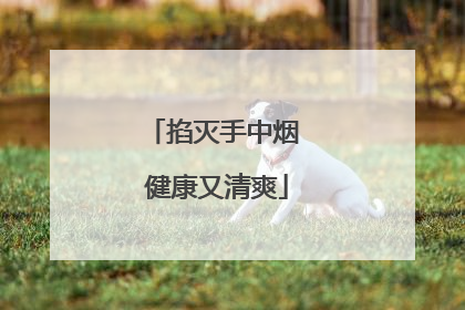 掐灭手中烟 健康又清爽