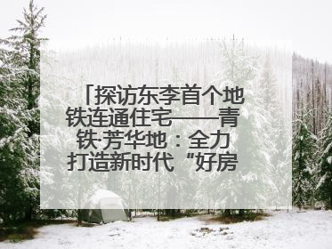 探访东李首个地铁连通住宅——青铁·芳华地：全力打造新时代“好房子”人居标杆