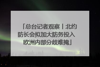 总台记者观察丨北约防长会拟加大防务投入 欧洲内部分歧难掩