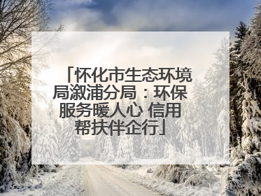 怀化市生态环境局溆浦分局：环保服务暖人心 信用帮扶伴企行