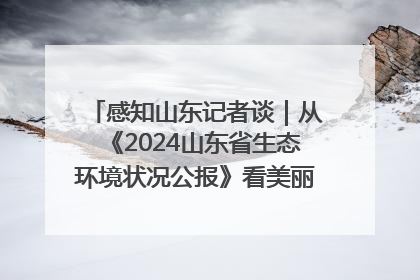 感知山东记者谈｜从《2024山东省生态环境状况公报》看美丽山东建设的“成绩单”与“任务书”