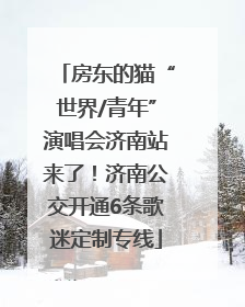 房东的猫“世界/青年”演唱会济南站来了！济南公交开通6条歌迷定制专线