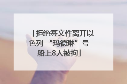拒绝签文件离开以色列 “玛德琳”号船上8人被拘