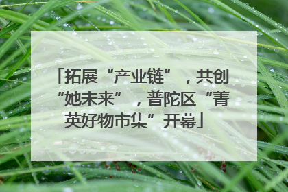 拓展“产业链”，共创“她未来”，普陀区“菁英好物市集”开幕