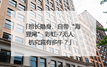 擅长隐身、自带“海狸尾” 彩虹-7无人机究竟有多牛？