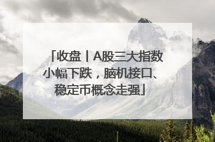 收盘丨A股三大指数小幅下跌，脑机接口、稳定币概念走强