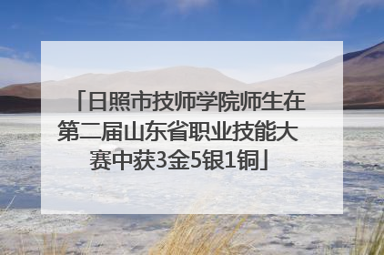 日照市技师学院师生在第二届山东省职业技能大赛中获3金5银1铜