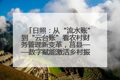 日照：从“流水账”到“云台账”看农村财务管理新变革，莒县——数字赋能激活乡村振兴“一池春水”