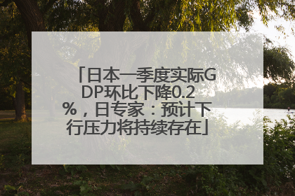 日本一季度实际GDP环比下降0.2%，日专家：预计下行压力将持续存在